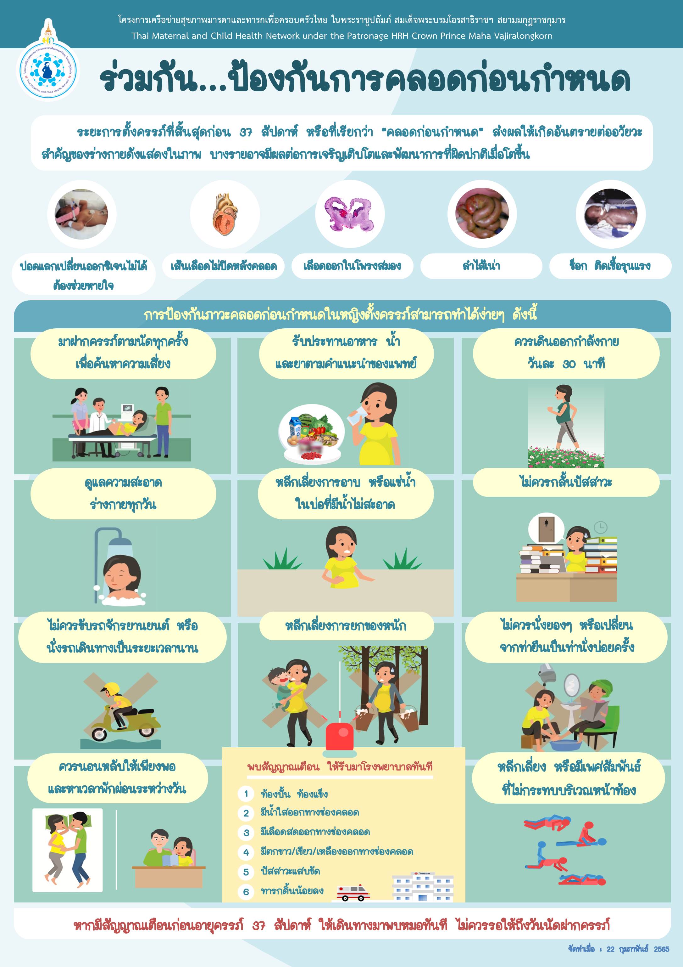 องค์การบริหารส่วนตำบลเขาไพร ประชาสัมพันธ์เกี่ยวกับการป้องกันการคลอดก่อนกำหนด