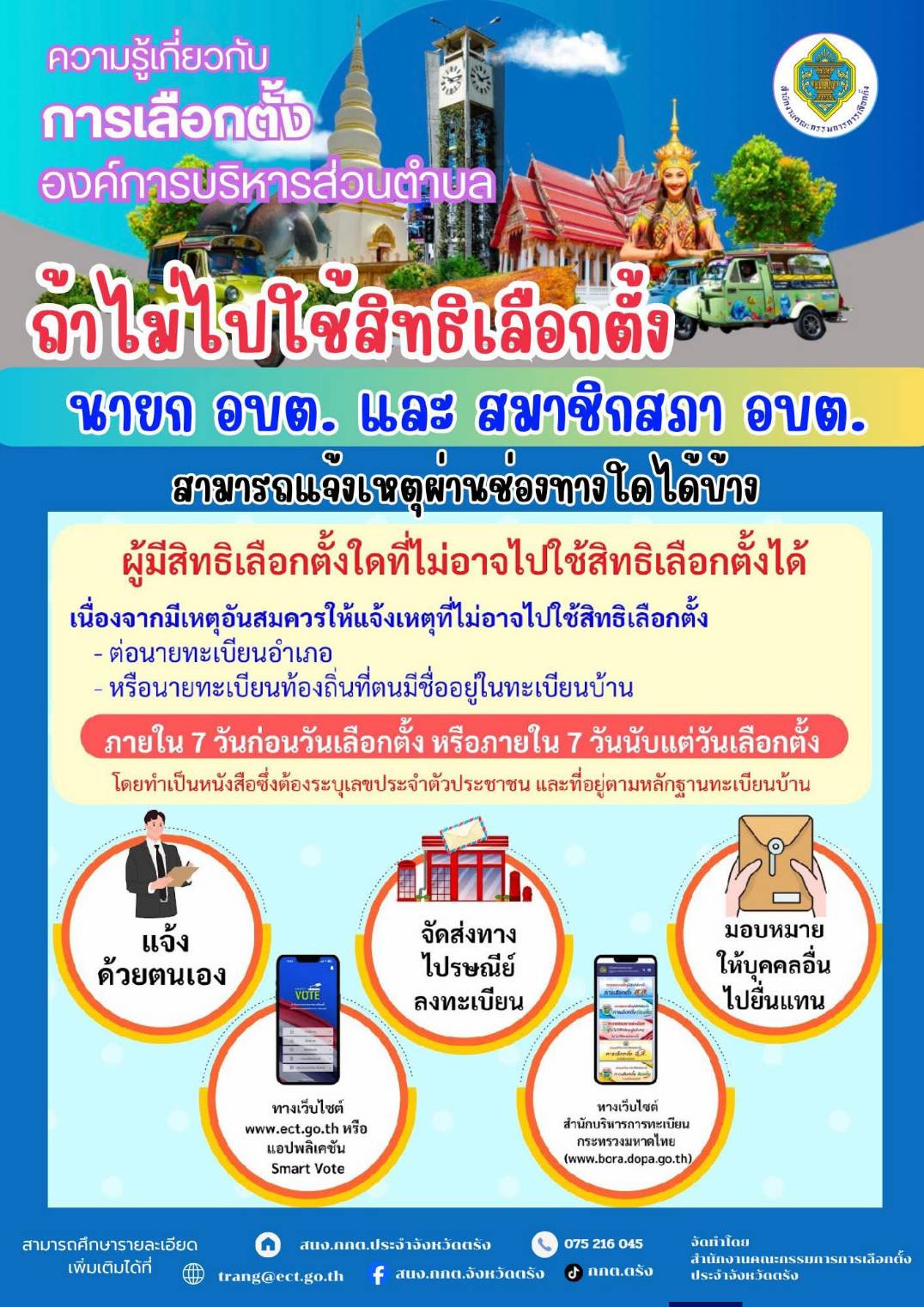 ประชาสัมพันธ์เกี่ยวกับการเลือกตั้งนายกองค์การบริหารส่วนตำบลเขาไพร และสมาชิกสภาองค์การบริหารส่วนตำบลเขาไพร